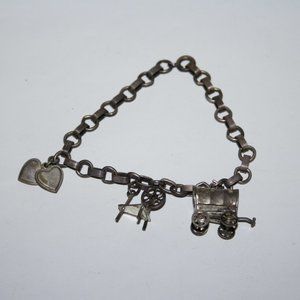 Vintage Jewelry - Vintage silver charm bracelet 6.5" Vintage Jewelry - Vintage silver charm bracelet 6.5"